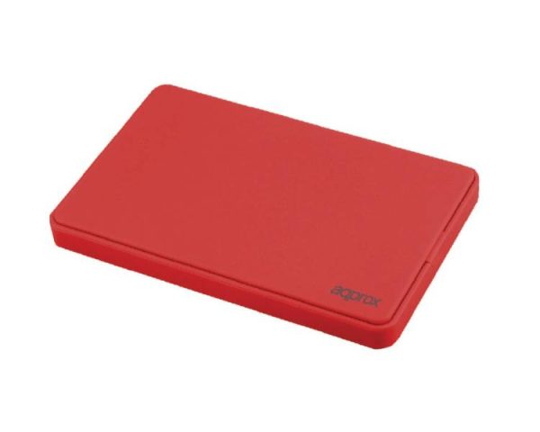 CAJA EXTERNA USB 2.5'' SATA SCREWLESS ROJO APPROX