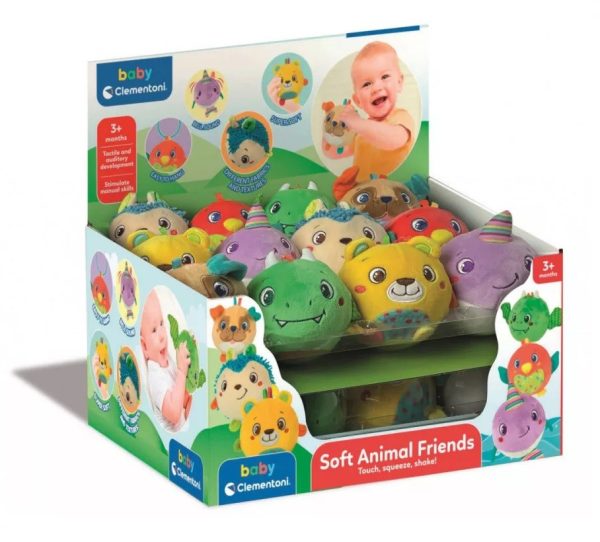 DISPLAY 24 PELUCHES SOFTY ANIMAL FRIENDS