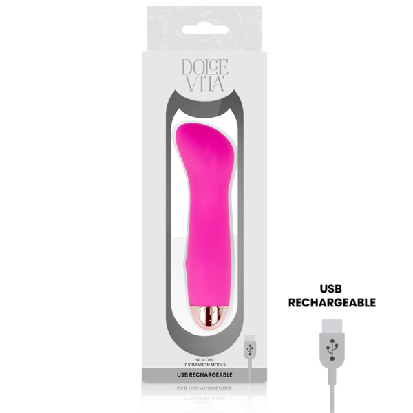 DOLCE VITA - VIBRADOR RECARREGÁVEL UM PINK 7 VELOCIDADE - Image 4