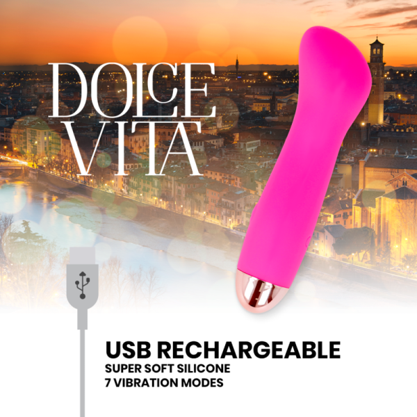 DOLCE VITA - VIBRADOR RECARREGÁVEL UM PINK 7 VELOCIDADE - Image 5