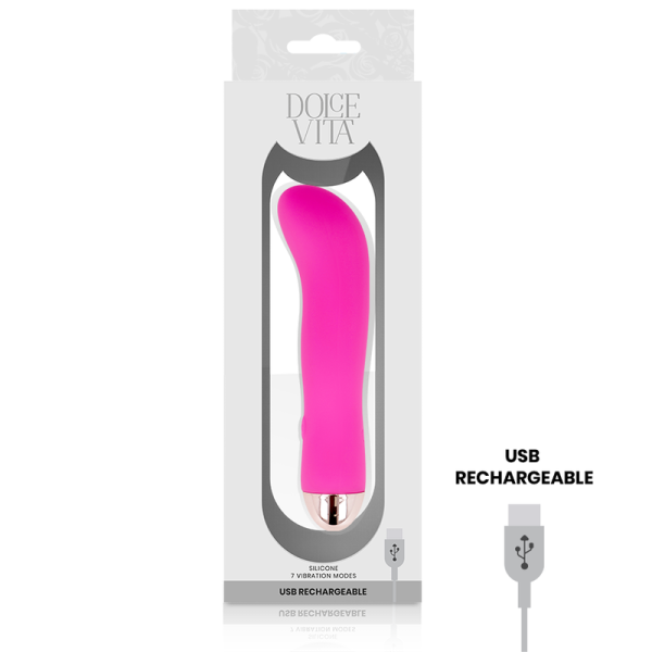 DOLCE VITA - VIBRADOR RECARREGÁVEL DUAS VELOCIDADES PINK 7 - Image 4