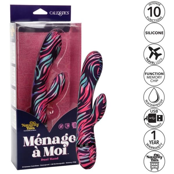 CALEX MENAGE UM VIBRADOR DE VARINHA DUPLA MOI - Image 2