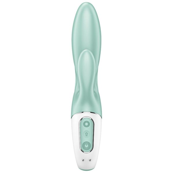 SATISFYER AIR PUMP BUNNY 5+ INFLATABLE RABBIT VIBRATOR APP - GREEN - Image 2