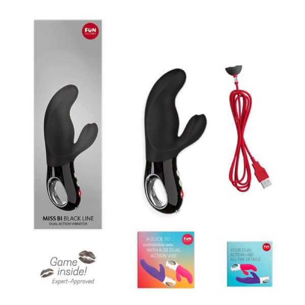 FUN FACTORY - MISS BI RABBIT VIBRATOR BLACK LINE - Image 7