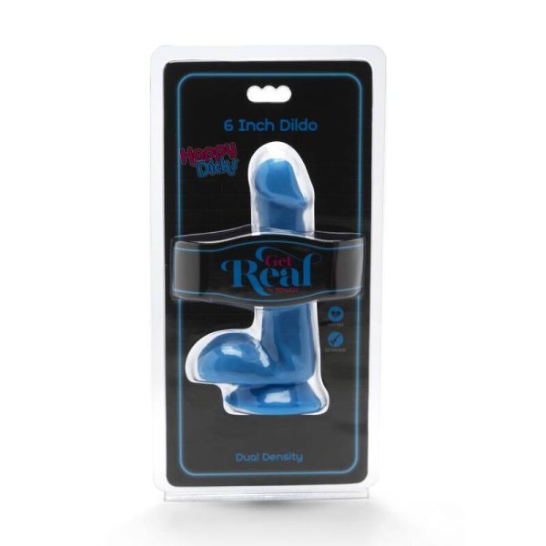 GET REAL - HAPPY DICKS DILDO 12 CM BOLAS AZUIS - Image 2