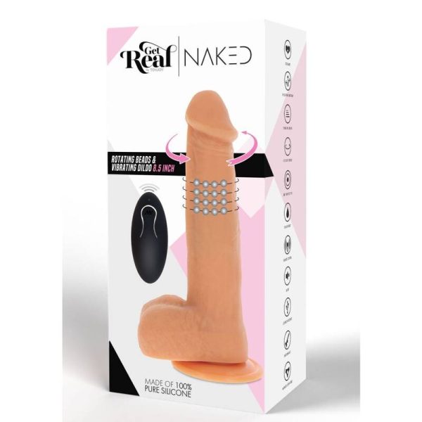 GET REAL - CONTAS ROTATIVAS VIBRANDO PELE DILDO - Image 6