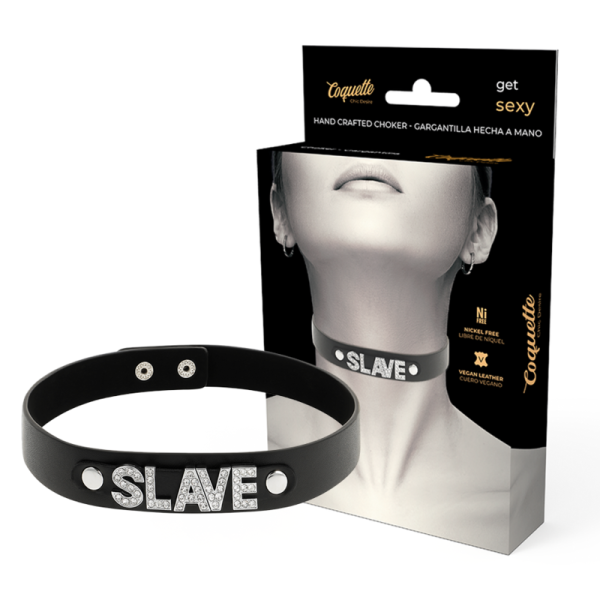 COQUETTE CHIC DESIRE - GARGANTILHA DE COURO VEGANO SLAVE