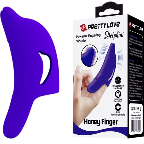 PRETTY LOVE - DELPHINI POWERFUL FINGERING STIMULATOR AZUL ESCURO