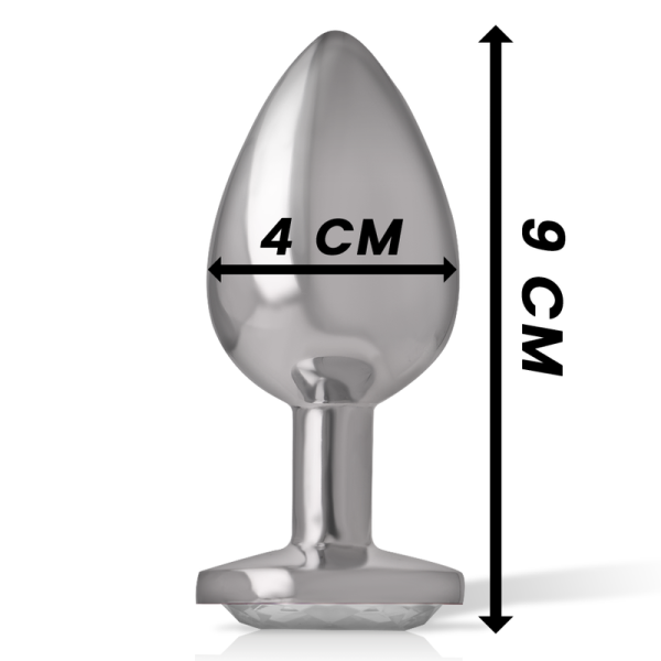 INTENSO - BRANCO CORAÇÃO DE ALUMÍNIO METAL PLUGUE ANAL TAMANHO G - Image 4