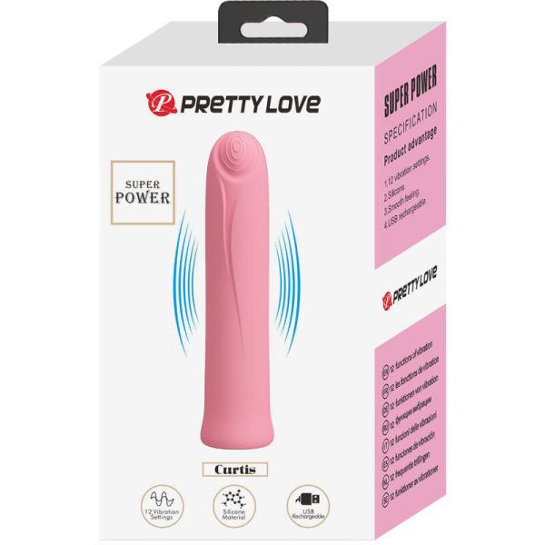 PRETTY LOVE - VIBRADOR CURTIS MINI SUPER POWER 12 VIBRAÕES DE SILICONE ROSA - Image 6