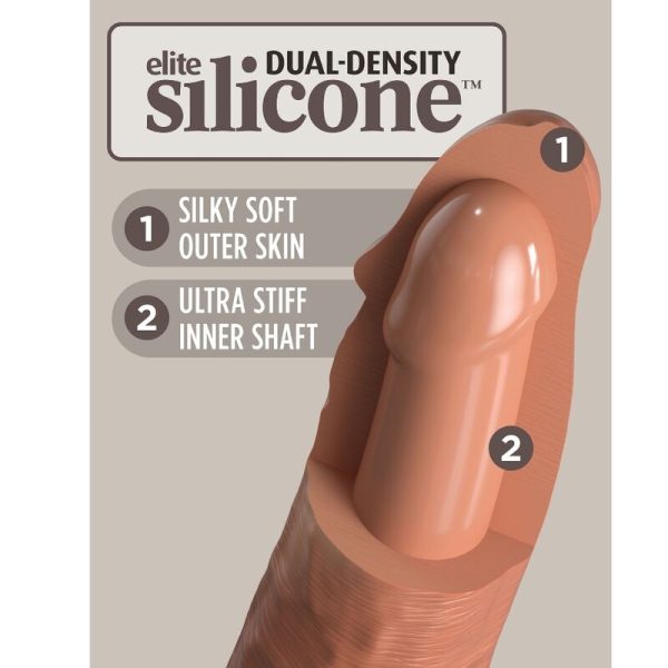 KING COCK ELITE - DILDO DE SILICONE REALISTA 20,3 CM CANDY - Image 4