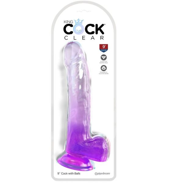 KING COCK CLEAR - DILDO COM TESTÍCULOS 20,3 CM ROXO - Image 2