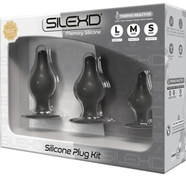 SILEXD - KIT ANAL PLUG PREMIUM SILEXPAN SILICONE TERMOREATIVO TAMANHO S/M/L - Image 2