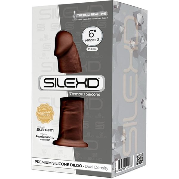 SILEXD - MODELO 2 PÊNIS REALÍSTICO PREMIUM SILEXPAN SILICONE MARROM 15 CM - Image 3