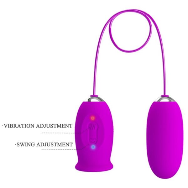 PRETTY LOVE - VIBRADOR RECARREGVEL DAISY DUAL EGG ROXO - Image 7