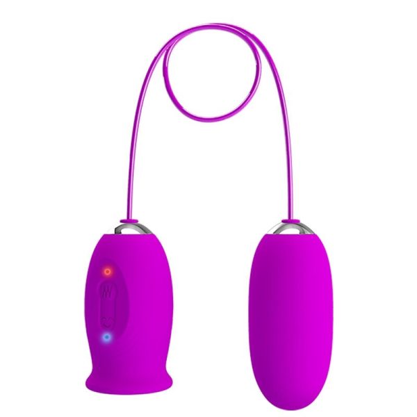 PRETTY LOVE - VIBRADOR RECARREGVEL DAISY DUAL EGG ROXO - Image 2