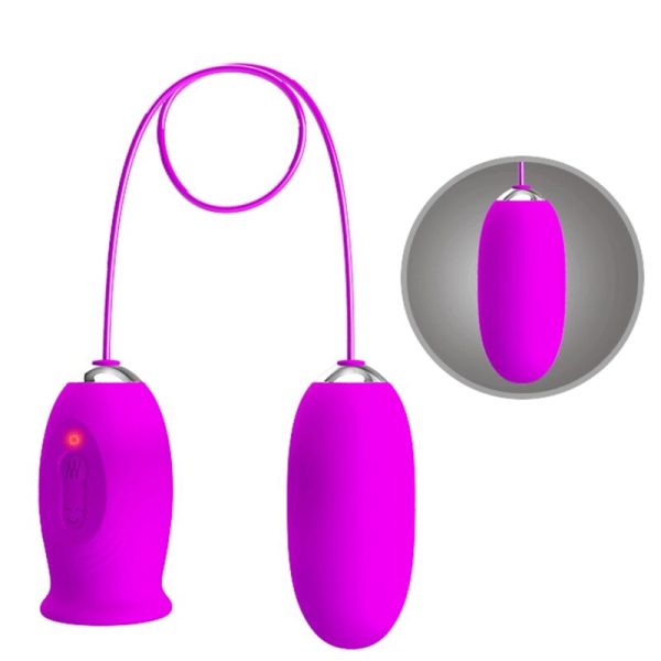 PRETTY LOVE - VIBRADOR RECARREGVEL DAISY DUAL EGG ROXO - Image 5