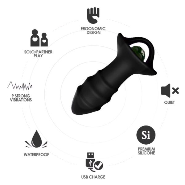 ARMONY - VIBRADOR DE DEDO KYLIN E CONTROLE REMOTO DE PLUG ANAL PRETO - Image 3