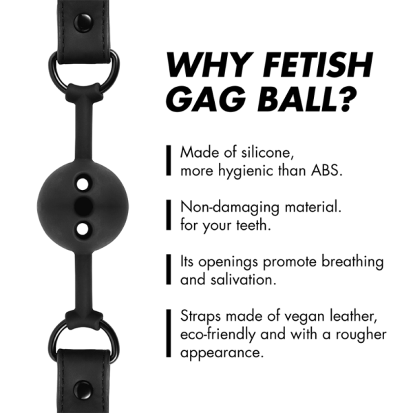 FETISH SUBMISSIVE BONDAGE - MORDAÇA DE BOLA DE SILICONE RESPIRÁVEL - Image 4