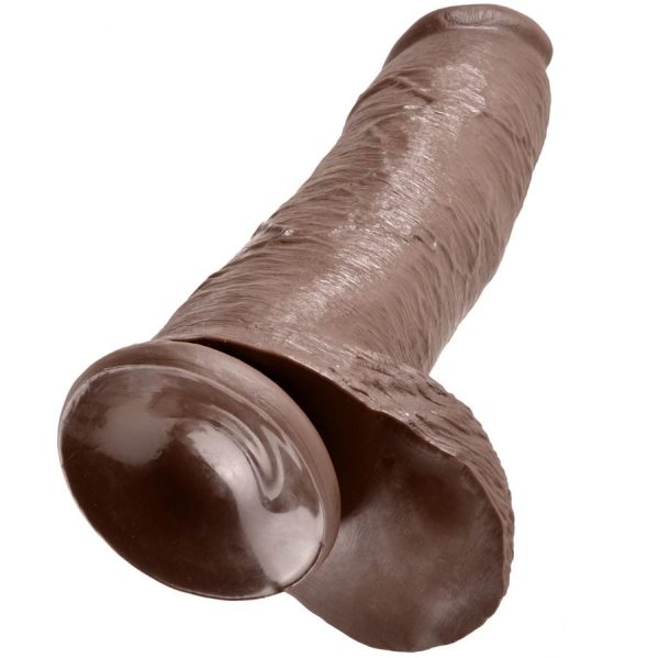 KING COCK 12" GALO CASTANHO COM BOLAS 30,48 CM - Image 2