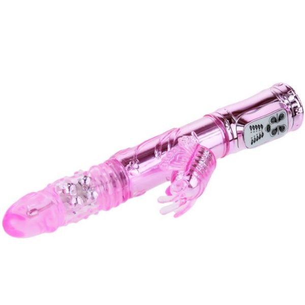 VIBRADOR RECARGABLE CON ROTACION Y ESTIMULADOR THROBBING BUTTERFLY - Image 2