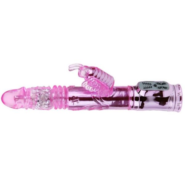 VIBRADOR RECARGABLE CON ROTACION Y ESTIMULADOR THROBBING BUTTERFLY - Image 5