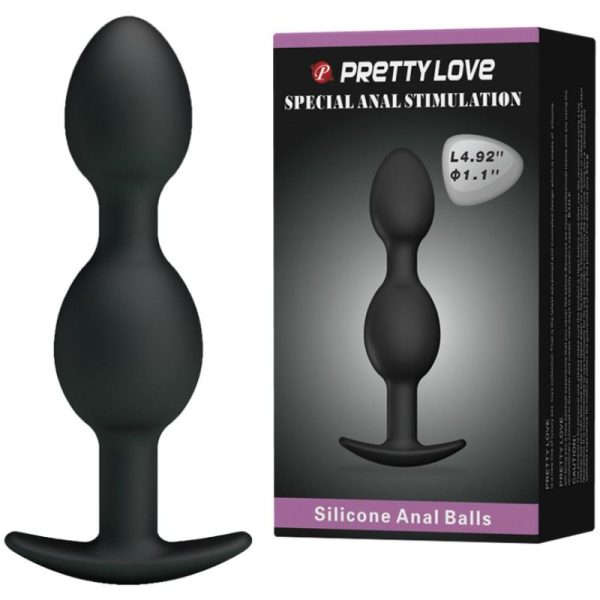 PRETTY LOVE BOLAS ANALES SILICONA 12.5 CM  NEGRO - Image 2