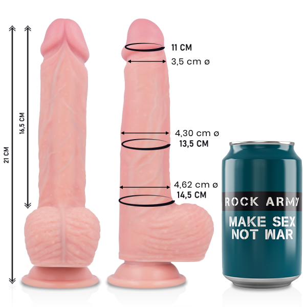 ROCKARMY - DILDO SILICONE LÍQUIDO PREMIUM SPITFIRE 21CM