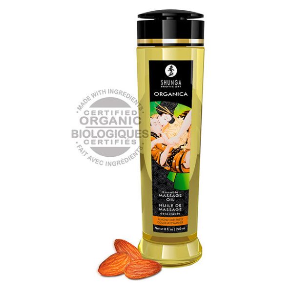 SHUNGA - ÓLEO DE MASSAGEM ERÓTICA BIO COMESTÍVEL 240 ML AMÊNDOA