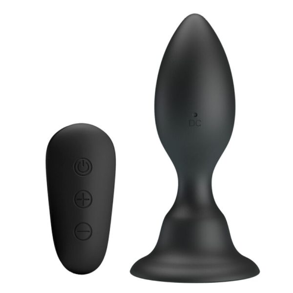 MR PLAY - PLUG ANAL COM CONTROLE REMOTO VIBRAO PRETO