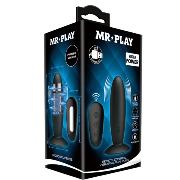 MR PLAY - PLUG ANAL COM CONTROLE REMOTO VIBRAO PRETO - Image 8