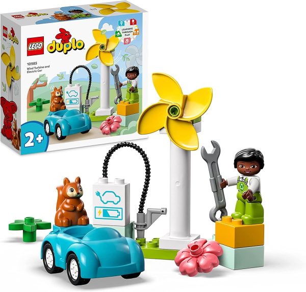 LEGO DUPLO AEROGENERADOR Y COCHE ELECTRICO