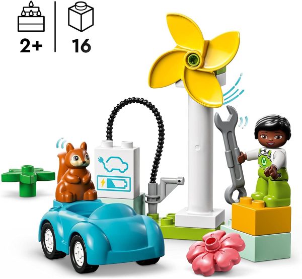 LEGO DUPLO AEROGENERADOR Y COCHE ELECTRICO - Image 2