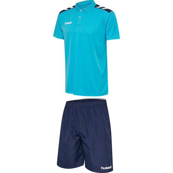 SET HUMMEL - TURQUESA Y AZUL MARINO - POLIÉSTER - UNISEX