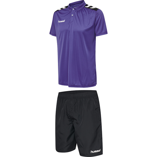 SET HUMMEL® MORADO Y NEGRO 100% POLIÉSTER UNISEX