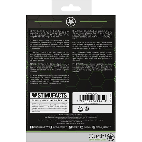OUCH! - 2 PCS ANILLOS PARA EL PENE - GLOW IN THE DARK - Image 3