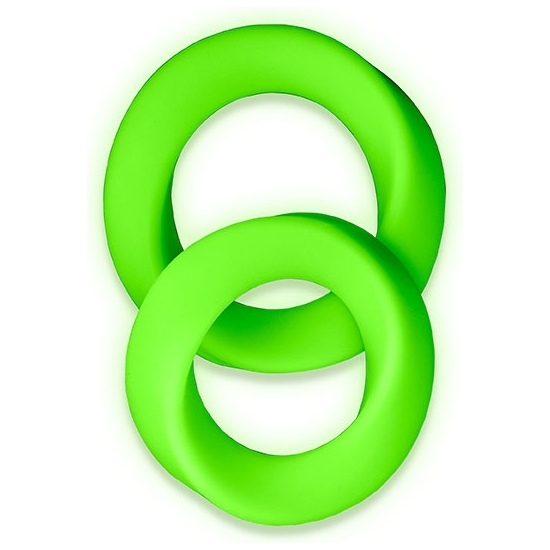 OUCH! - 2 PCS ANILLOS PARA EL PENE - GLOW IN THE DARK - Image 4