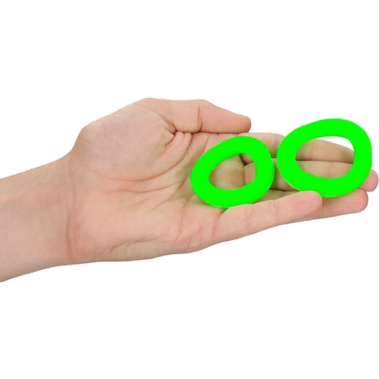 OUCH! - 2 PCS ANILLOS PARA EL PENE - GLOW IN THE DARK - Image 5