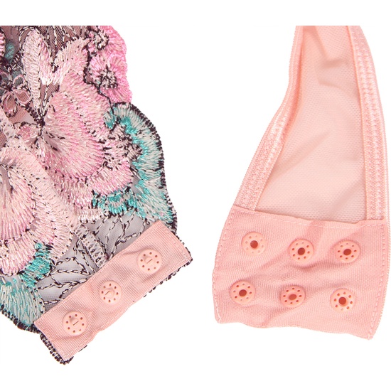 4XL-5XL LENCERÍA ROSA CON ENTREPIERNA ABIERTA FLORAL COLORIDA SEXY - Image 5