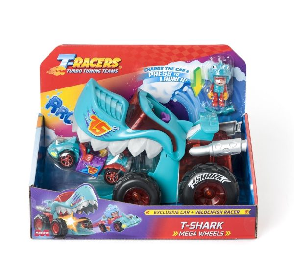 T-RACERS MEGA WHEELS T-SHARK & T-REX