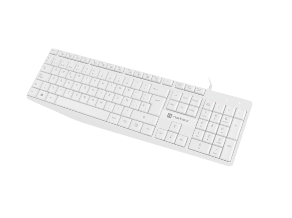 TECLADO NATEC NAUTILUS SLIM LAYOUT 106 TECLAS BLANCO