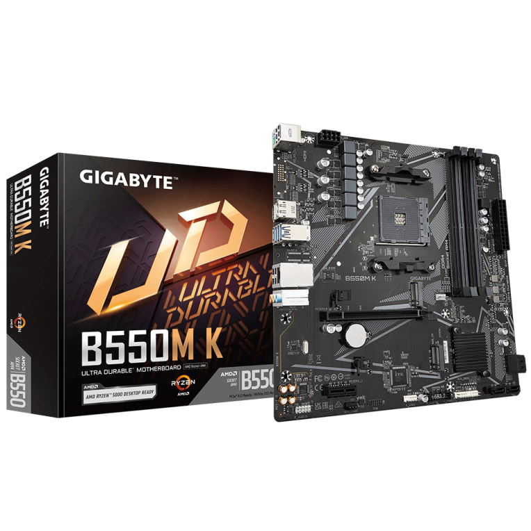 Placa base gigabyte b550m k am4 m - atx - 4x ddr4 - 4x sata3 - 4x usb 3.2 - 4x usb 2.0