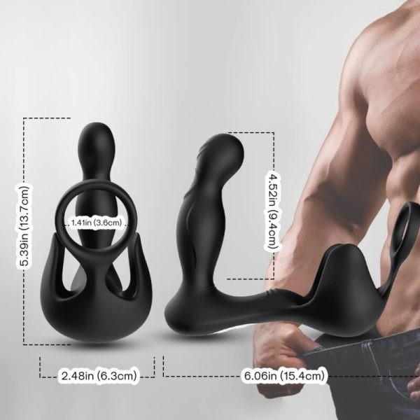 ARMONY - VIBRADOR SURROUND ANAL E ESTIMULADOR TESTICULOS E ANEL CONTROLE REMOTO PRETO - Image 2