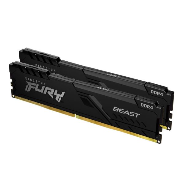 Memoria ram ddr4 16gb 2x8gb kingston - 3600mhz - pc4 - 28800 - fury beast - negro - 1.2v