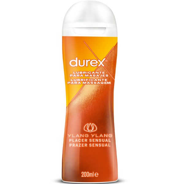 Durex – Gel de Massagem Sensual 2 em 1 Ylang Ylang 200ml – Massagem e Lubrificante