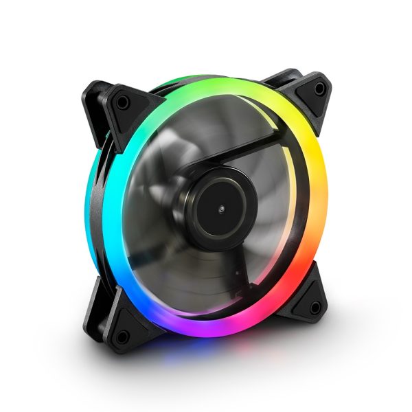 Ventilador caja sharkoon shark blades fan 120x120x 255 mm rgb led