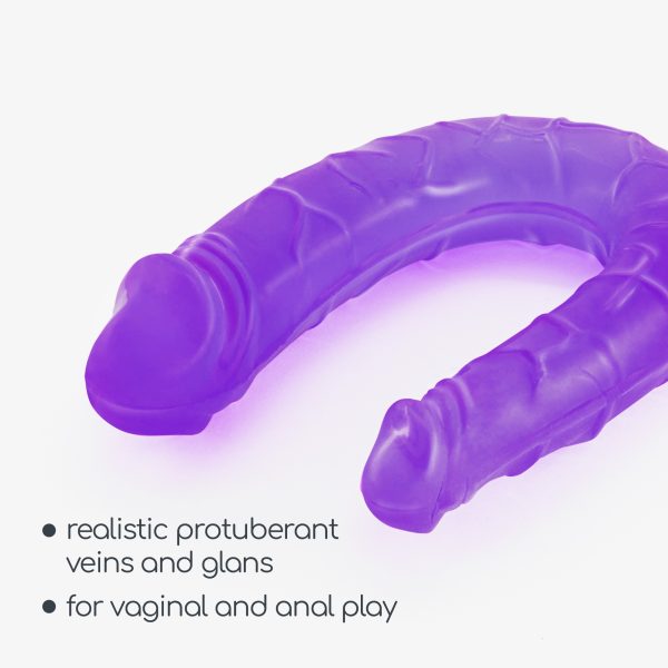 DEEP DIVER DILDO DUPLO COM LUBRIFICANTE ANAL 50ML CRUSHIOUS ROXO - Image 6