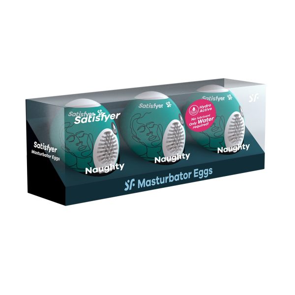 PACK DE 3 MASTURBADOR MASTURBATOR EGG NAUGHTY SATISFYER - Image 2