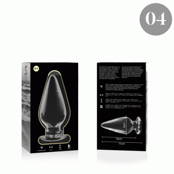 NEBULA SERIES BY IBIZA - MODELO 4 ANAL PLUG VIDRO BOROSILICADO 11 X 5 CM