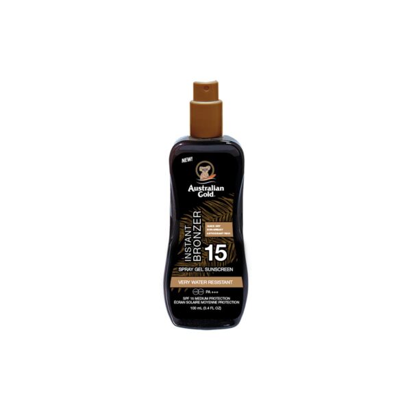 AUSTRALIAN GOLD INSTANT BRONZER SPRAY GEL SPF15 100ML